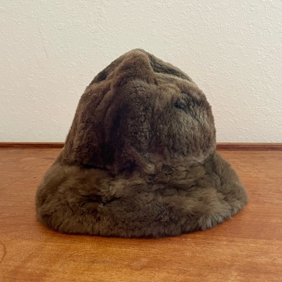 Vintage Brown Real Fur Bucket Hat - Picture 4 of 13